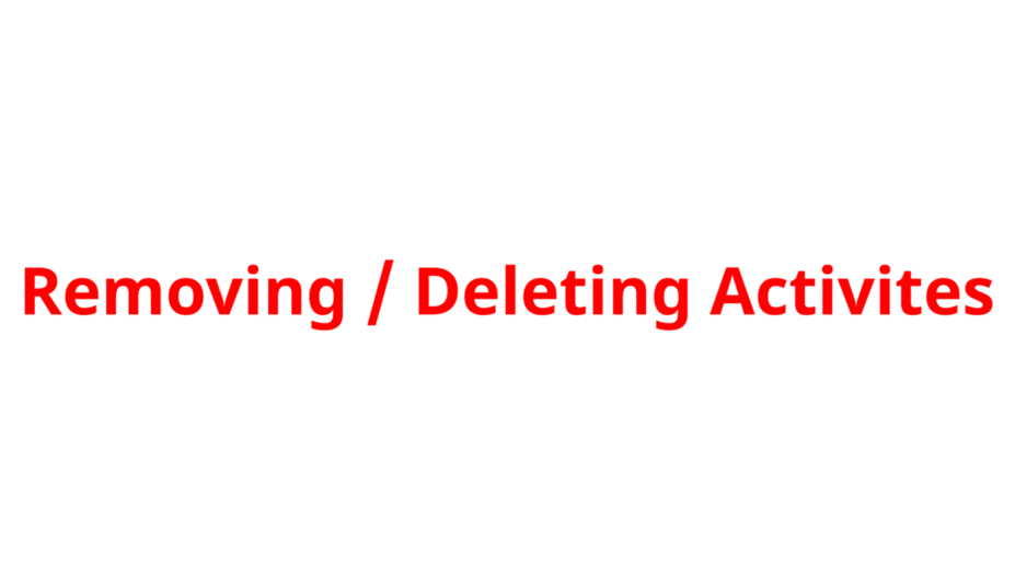 Deleting Activities